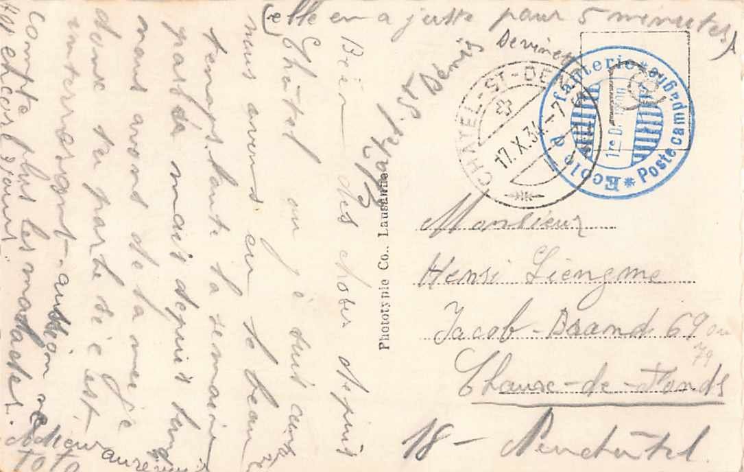 Cartoline postali: Souvenir de CHATEL ST. DENIS 1934 – Usato da Winterthur venduto da SchatzchischtliWinti 1