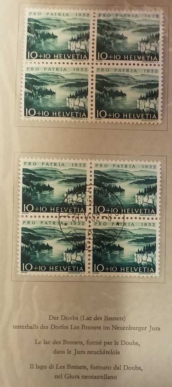 Tutti i francobolli: 1952, Geschenkheft Pro Patria ET, im 4-Block 296.-++ – Nuovo (secondo la descrizione) da Baden venduto da Eggi 2