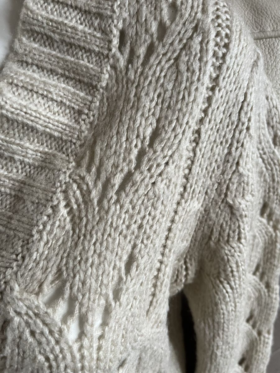 C&A Pullover & Sweatshirts: Pull long ajouré en maille beige en laine clockhouse M – Gebraucht aus Genève von Libellule477 1