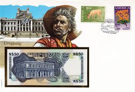Grosser Banknotenbrief  Uruguay