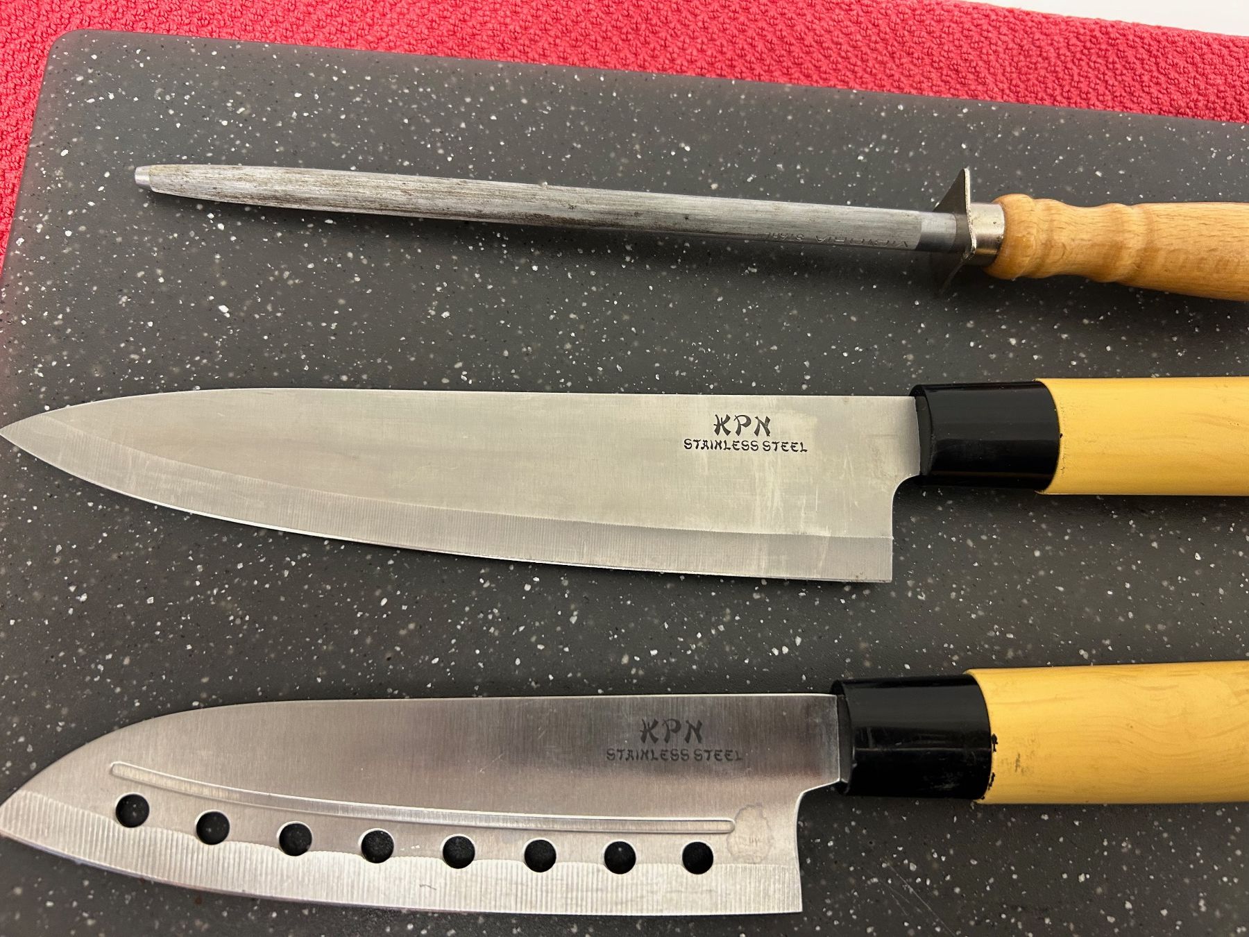 Coltelli da cucina: Chinesische Profi Messer + Schleiffstahl – Usato da Rheineck venduto da emma.gut 6