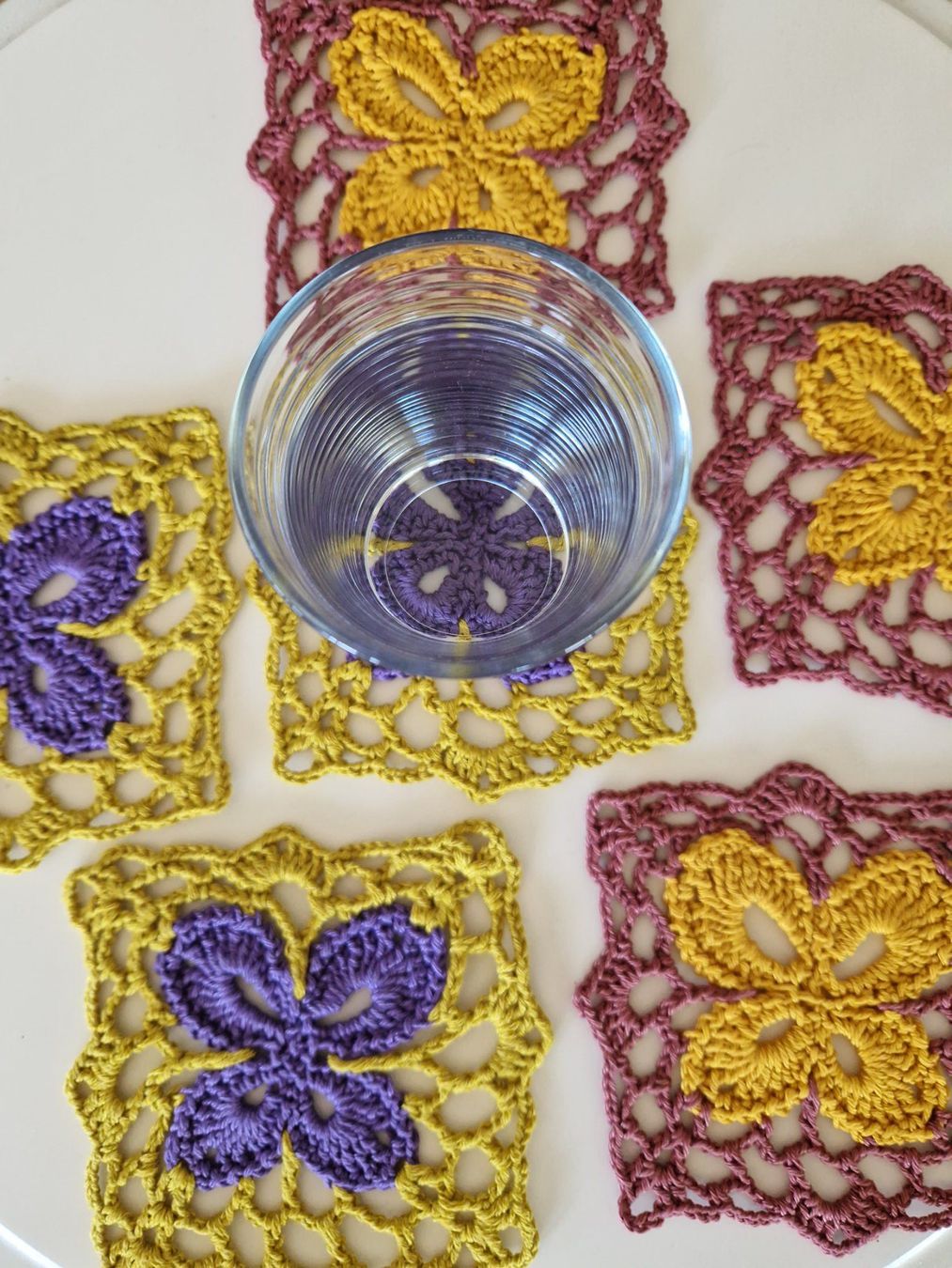 Tutte le decorazioni: 6 handgemachte Untersetzer Coaster Glas Butterfly Deko – Nuovo (secondo la descrizione) da Neuhausen am Rheinfall venduto da Alchimista 6