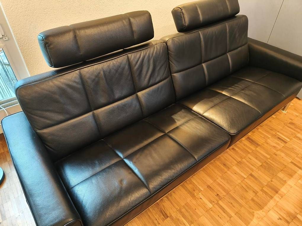 Sofas: Design 4er Ledersofa schwarz, Modell Chillout – Gebraucht aus dulliken von Iwan2004 1