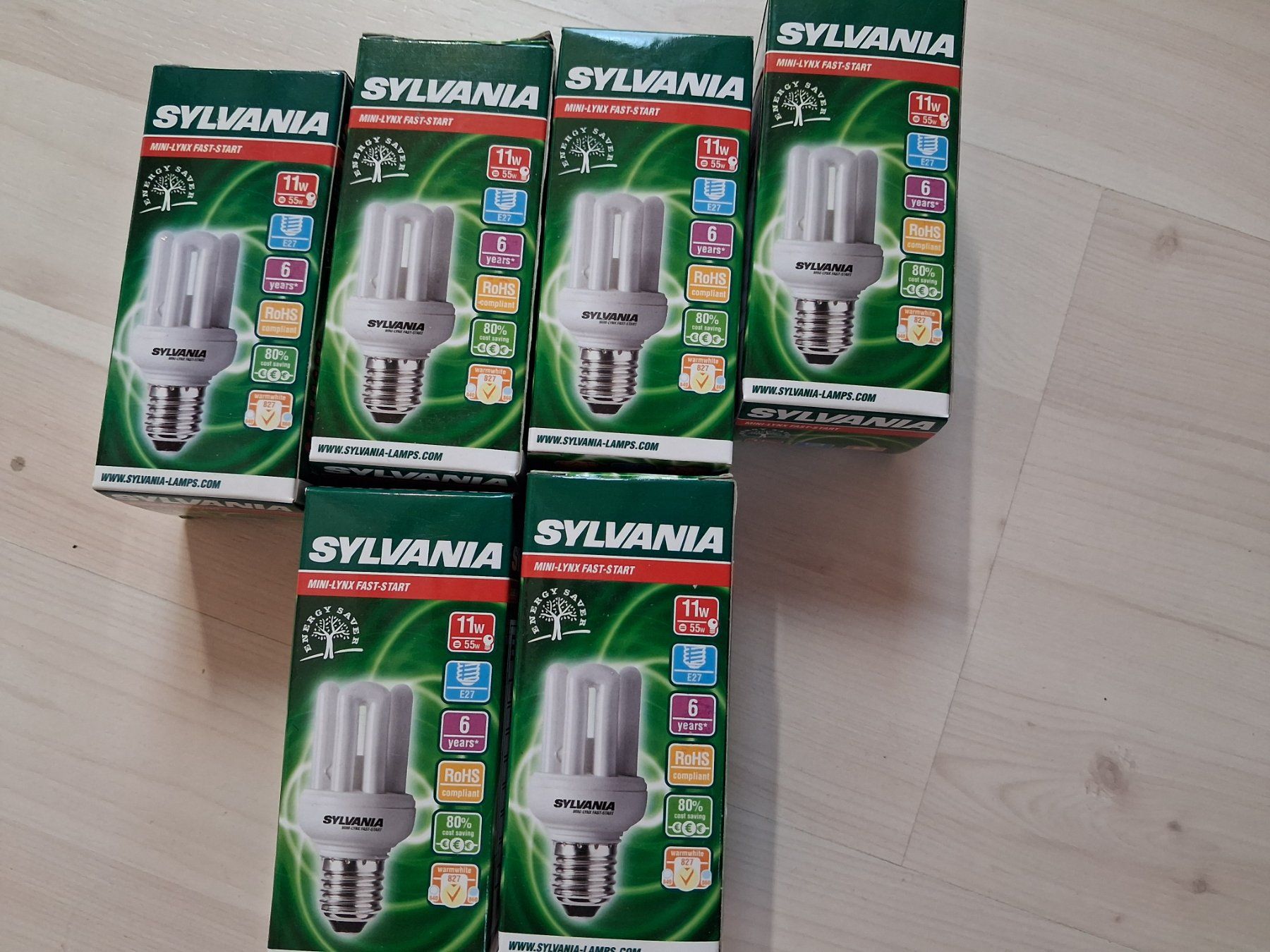 Lampen: 6 X SPARLAMPE SYLVANIA 11 WATT E 27 – Neu und originalverpackt aus langnau von Santos1411