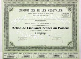 Omnium des Huiles Végétales SA - 1923