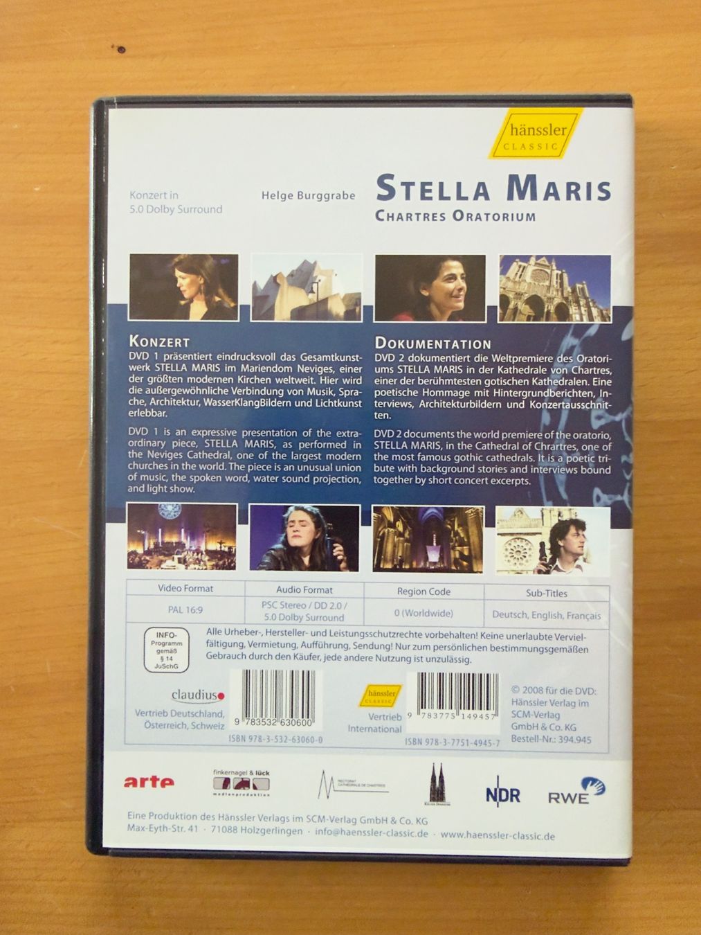 Alle DVDs: DVD "Stelle Maris - Chartres Oratoirum" – Gebraucht aus Rehetobel von Paganini.Oliver 1