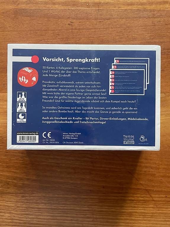 Spiele: Zündstoff - das Spiel mit den explosiven Fragen – Neu und originalverpackt aus Küsnacht ZH von fst_5sbh 1