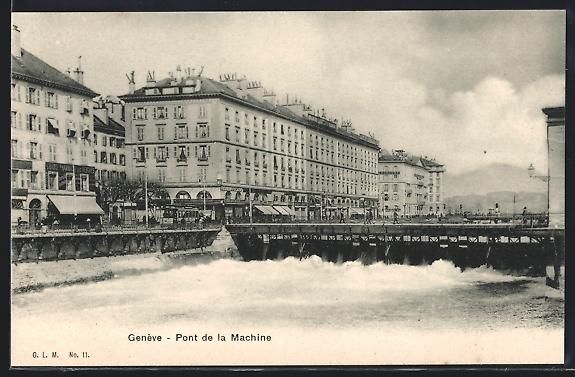 Ansichtskarten: AK Genève, Pont de la Machine – Gebraucht aus Berlin von bartko-reher
