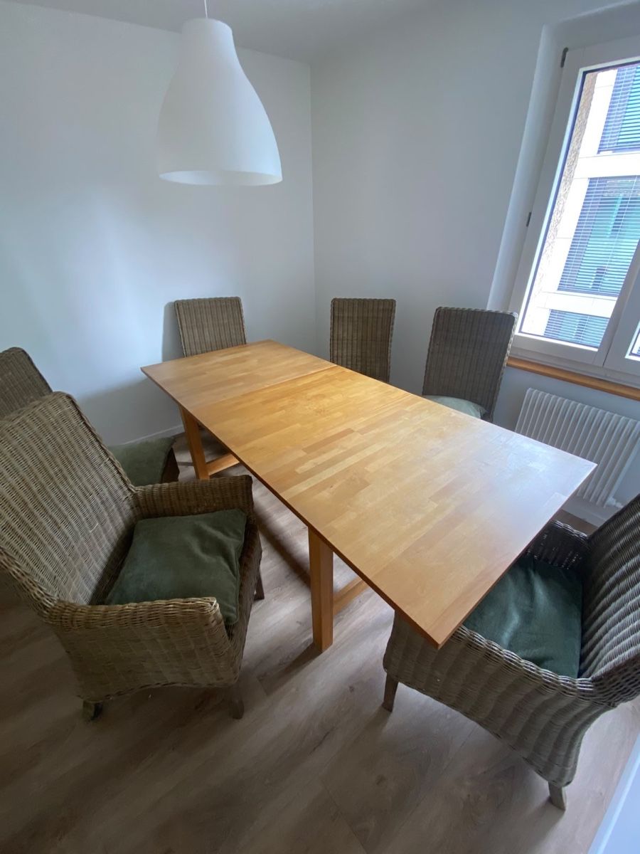 Set di tavolo e panche: Tisch mit Esszimmerstühlen – Usato da St. Gallen venduto da larinabaumann