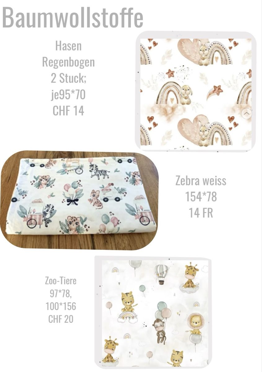 Stoffe: Stoffpaket Jersey und Baumwollstoffe – Neu (gemäss Beschreibung) aus Ennetbaden von AniGl 1