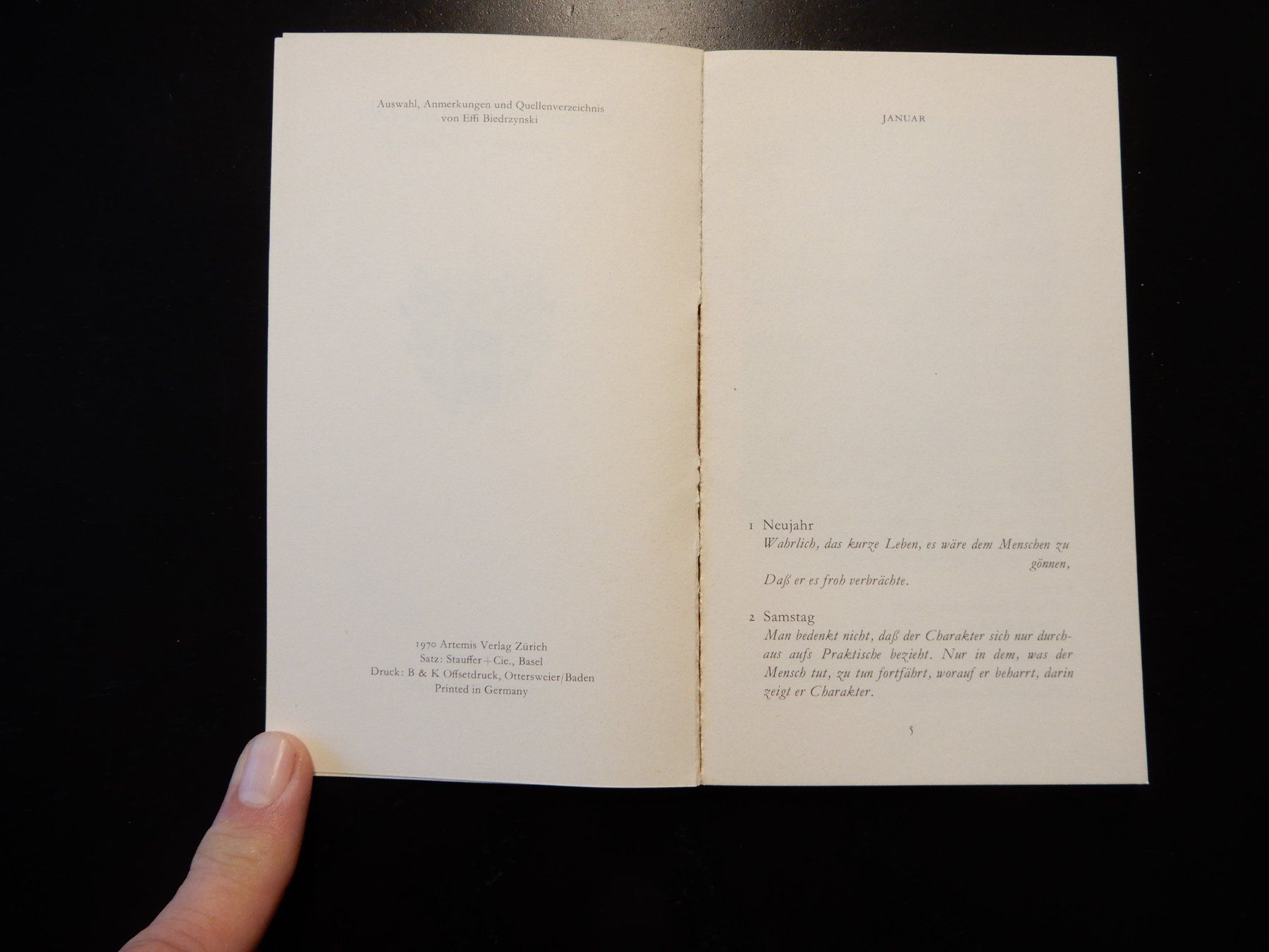 Libri: Goethe Kalender 1971 "Mit Goethe durch das Jahr" – Usato da Erstfeld venduto da Mario_boe0 2