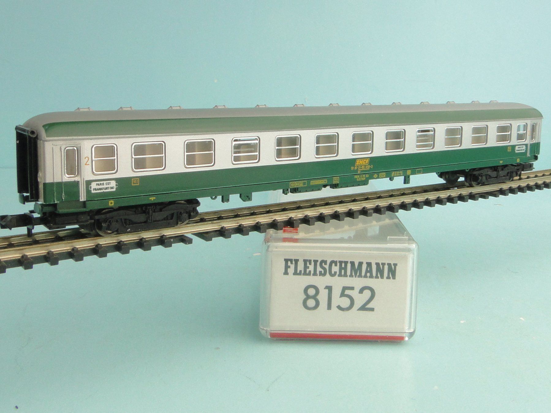 Fleischmann Modellini di ferrovie: Fleischmann 8152 Spur N SNCF 2Kl, Licht – Usato da Bülach venduto da cann11