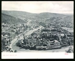 Klapp-AK Baden, Stadtansicht aus der Vog