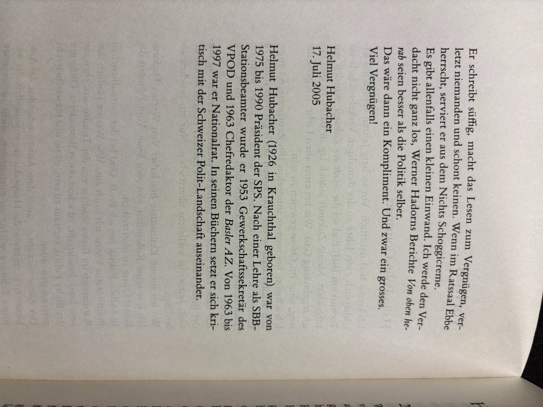 Bücher: Hadorn Werner, Von oben herab – Neu (gemäss Beschreibung) aus Sarnen von Livres 8
