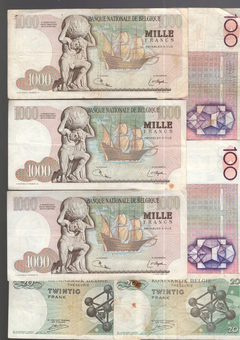 Banknoten: Belgie noten 7 stück – Gebraucht aus Leibstadt von baroc333 1