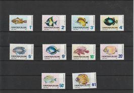 Briefmarken: Christmas Island, Fischsatz 1968**, Kat.34.-