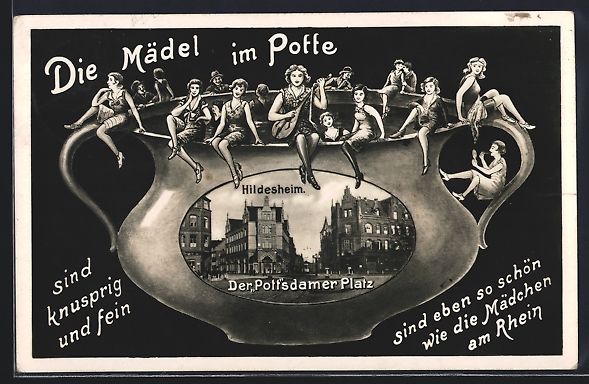 Ansichtskarten: Grusskarten-AK Hildesheim, Pottsdamer Pl – Gebraucht aus Berlin von bartko-reher