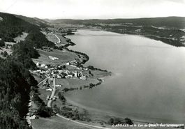 L'Abbaye et lac de Joux Flugansicht 1962