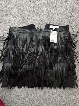 Gonna H&M Edition con frange nero taglia 36 nuovo
