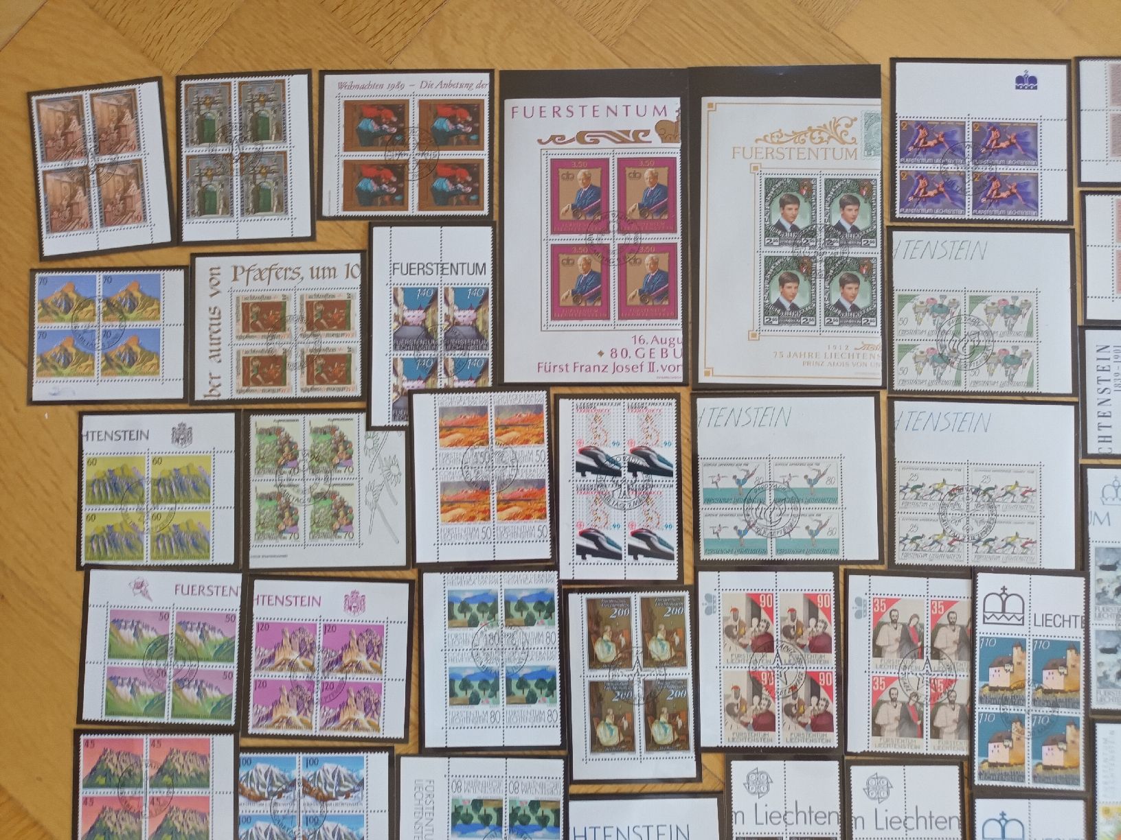 Tutti i francobolli: Sammlung Viererblöcke Lichtenstein – Nuovo (secondo la descrizione) da kriens venduto da ole-norge 1
