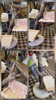 Handgemachter Kratzbaum aus Holz, robust und stabil!