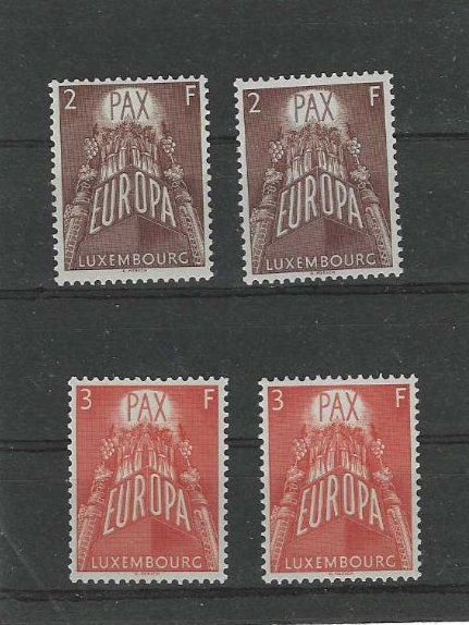 Tutti i francobolli: LUXENBURG 1957 ** EUROPA – Nuovo (secondo la descrizione) da Dintikon venduto da bonita099