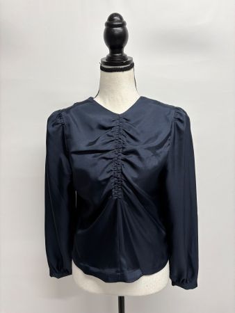 Elegante Bluse von Soeur 36 Dunkelblau Knöpfe