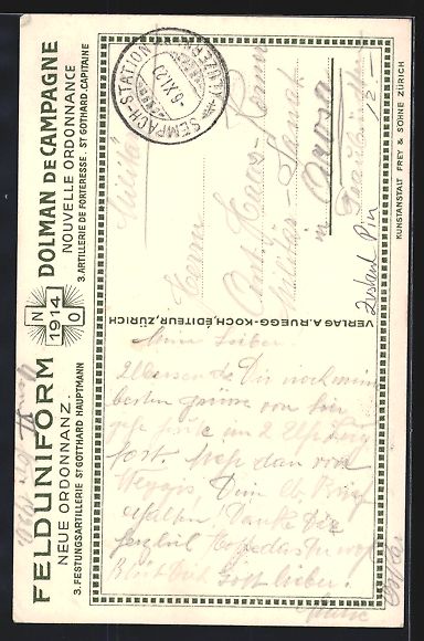 Foto, Lettere & Cartoline: sign. Emil Huber: 3. schweizer Festungsa – Usato da Berlin venduto da bartko-reher 1