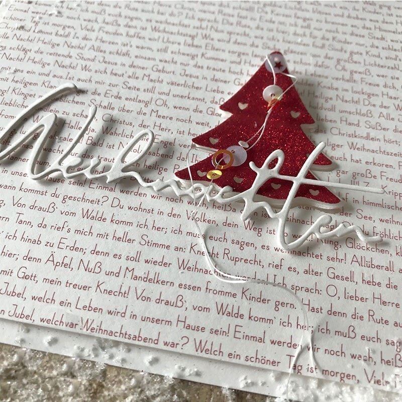 Sciablone: WEIHNACHTEN SCHRIFTZUG  STANZSCHABLONE – Nuovo e nell'imballaggio originale da Affoltern am Albis venduto da scrapbooking 2