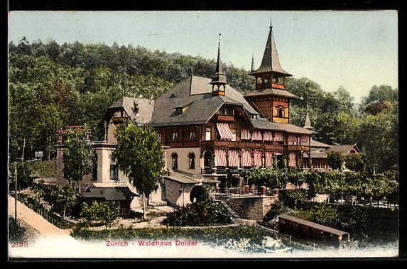 Cartoline postali: AK Zürich, Waldhaus Dolder, 1905 – Usato da Berlin venduto da bartko-reher