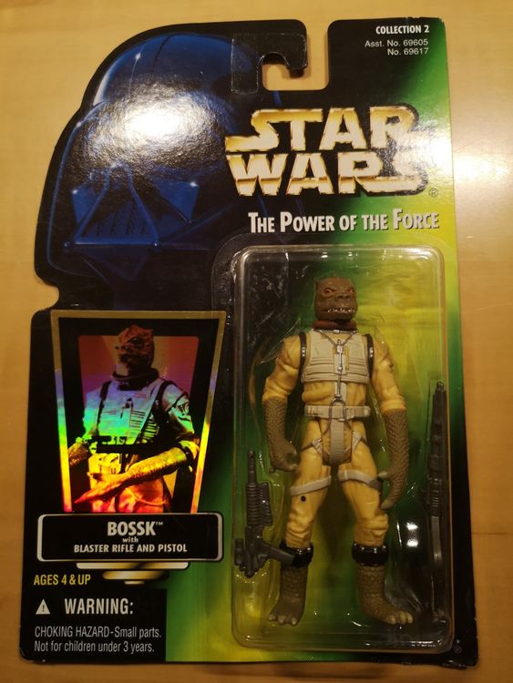 Figurine Star Wars Kenner – Bossk Green – Power Of The Force II – 1996 – Sous Blister