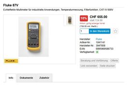 Fluke 87V Multimeter + i410 & i1000s Stromzangen