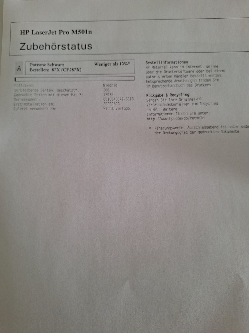 Drucker: LaserJet Pro M501 – Gebraucht aus Zürich von sonia0100 5