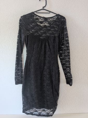 Spitzenkleid Kleid Schwarz H&M Gr.XS