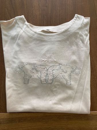 Kurzarm-Shirt in hellrosa Grösse M