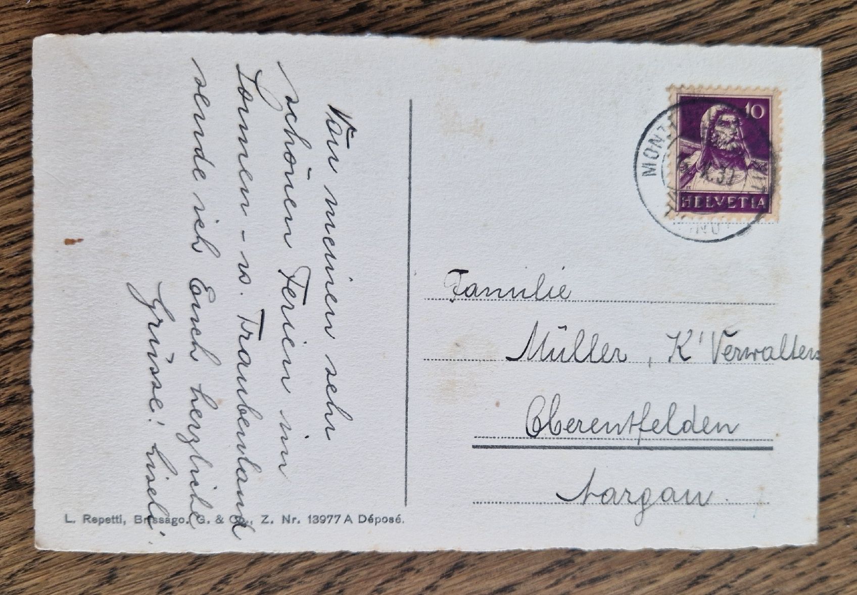 Ansichtskarten: Brissago 1930 – Gebraucht aus Ebikon von Donar50 1