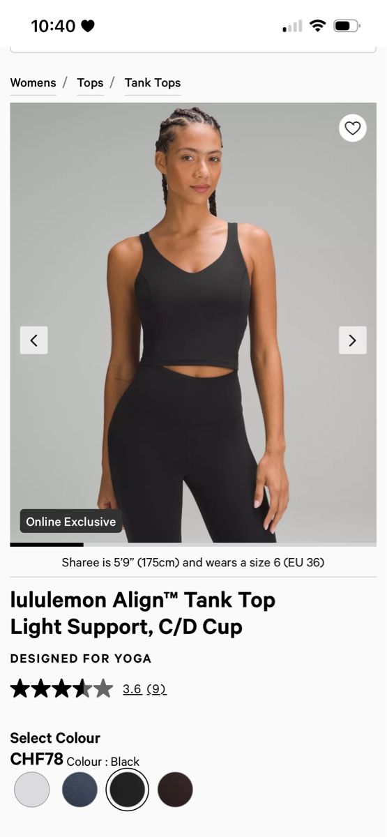 Lululemon Top: lululemon Align Tank Top Light Support – Usato da Eglisau venduto da Kan_999 3