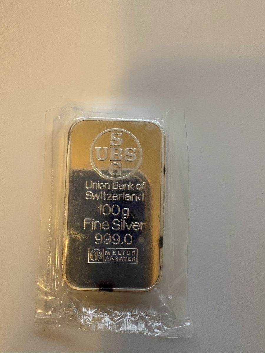 Edelmetalle: 100g Fine Silver 999 UBS  – Gebraucht aus Murten von Tzaugg 2