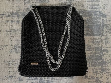 handmade - Crochet-style Big Bag (Black)