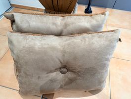 Kuschelkissen 2er-Set - Suede-Look & Lammfell-Optik 40x60cm
