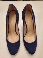 Navyboot Wildlederpumps, Gr. 38,5 - dunkelblau, elegant