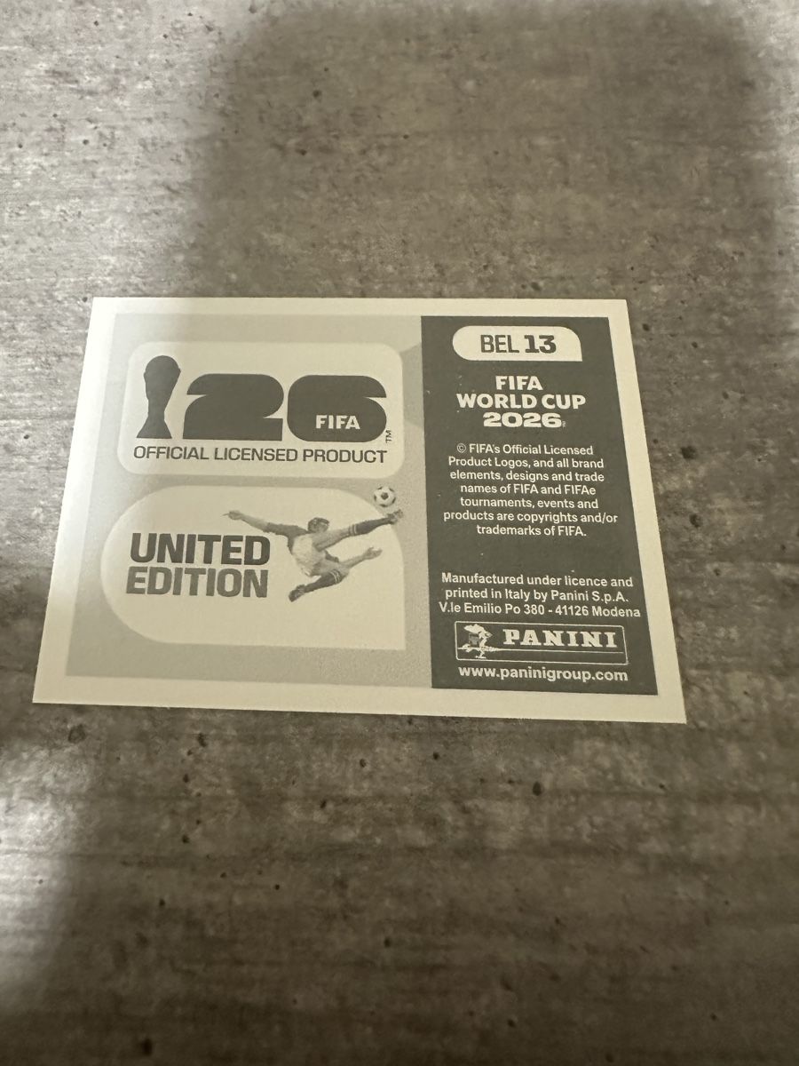 Panini Carte collezionabili: BEL 13 , FIFA WORLD CUP 2026 PANINI  – Nuovo (secondo la descrizione) da Frauenfeld venduto da 1PegPeg1 1