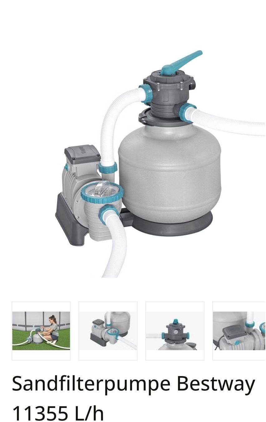 Bestway Accessori per Piscine: Sandfilterpumpe Bestway 11355 L/h – Usato da Horriwil venduto da Carved_jibe01