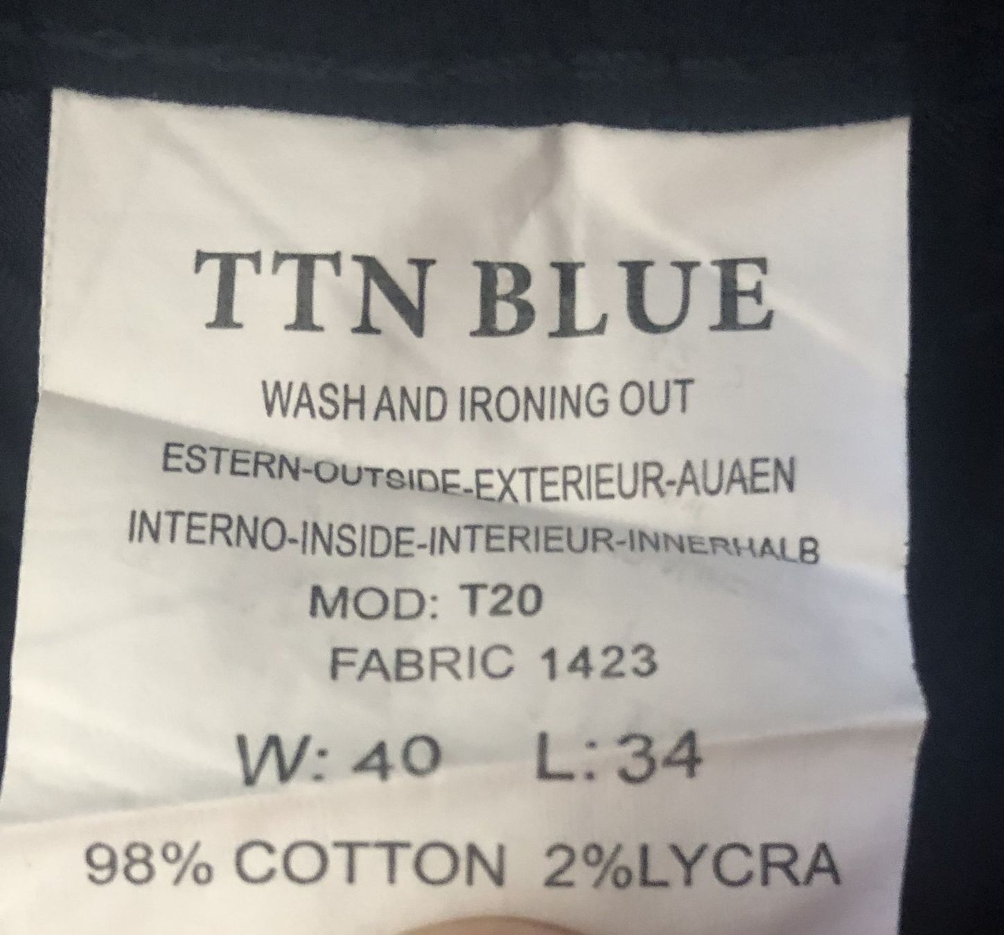 Pantaloni: TTN Blue Hose W 40 L 34 NEU – Usato da Zürich venduto da galble 6