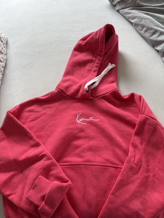 Rarer pinker Karl Kani Hoodie Gr. S/M, Perfekt für Frühling/