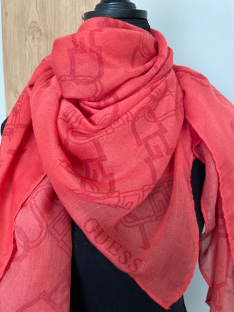 Schöner GUESS Schal, Neuwertig, Koralle