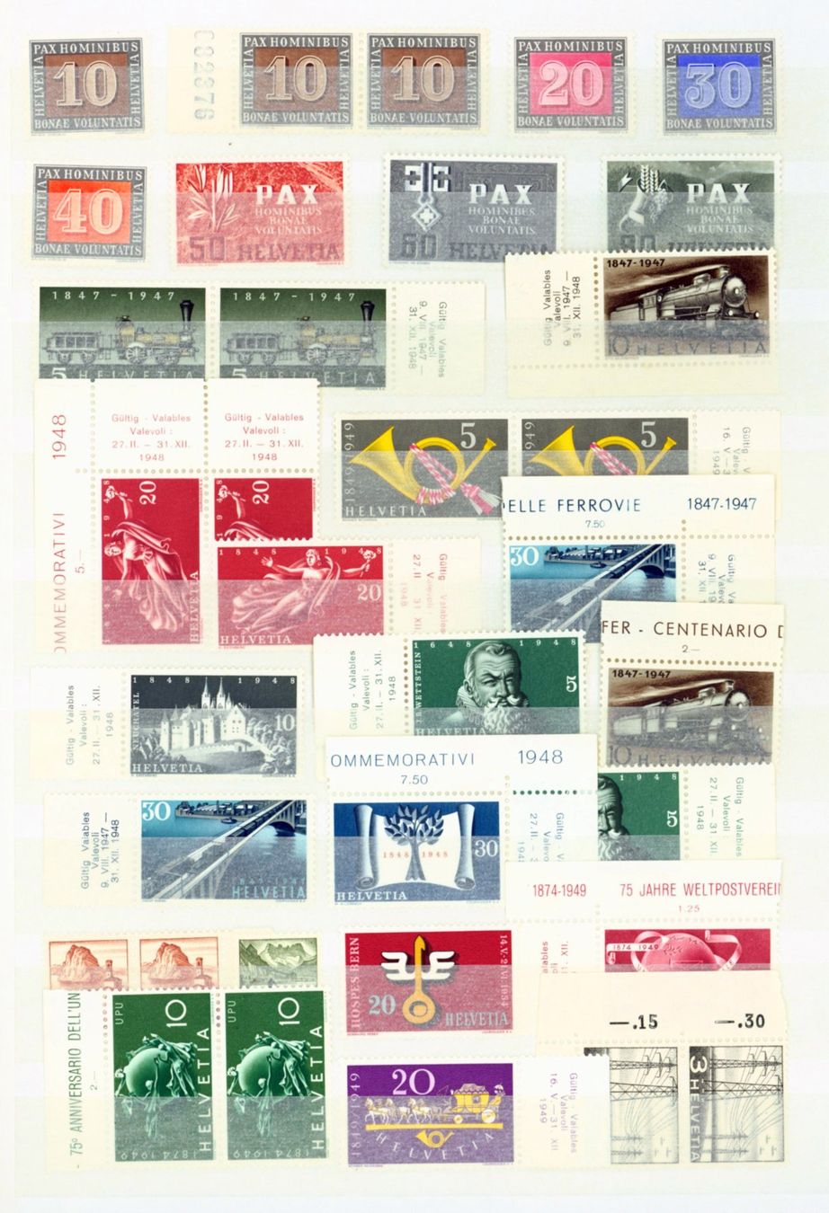 Alle Briefmarken: Postfrische Sammlung CH, 2 Seiten**(C180) – Neu (gemäss Beschreibung) aus Seuzach von Harri19 1