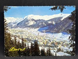 Davos (1560m) gegen Rhätikon, Seehorn und Pischahorn