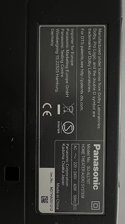 Panasonic Home Cinema: Panasonic SC-ALL70T Soundbar System – Usato da Interlaken venduto da Cablecable 4