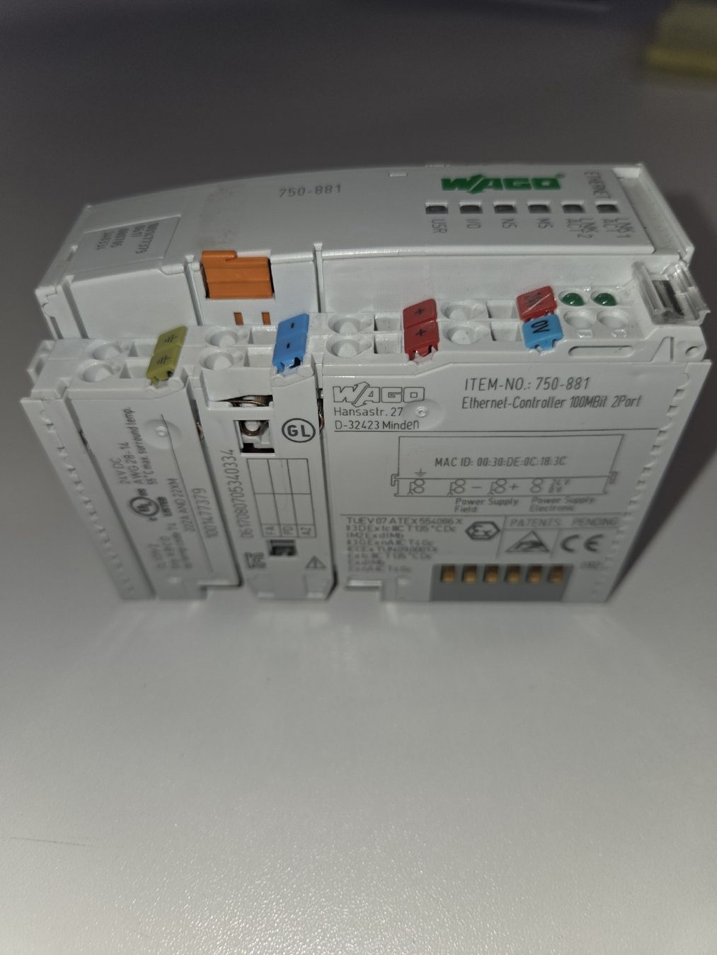 Wago Componenti elettronici: Module WAGO 750-881 Ethernet Automate – Usato da Corgémont venduto da Couache 2